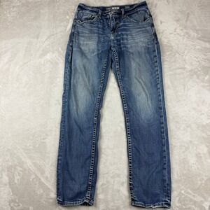 BKE Jeans Mens 32R (Fit 30x31.5) Blue Alec Straight Leg Denim Medium Wash